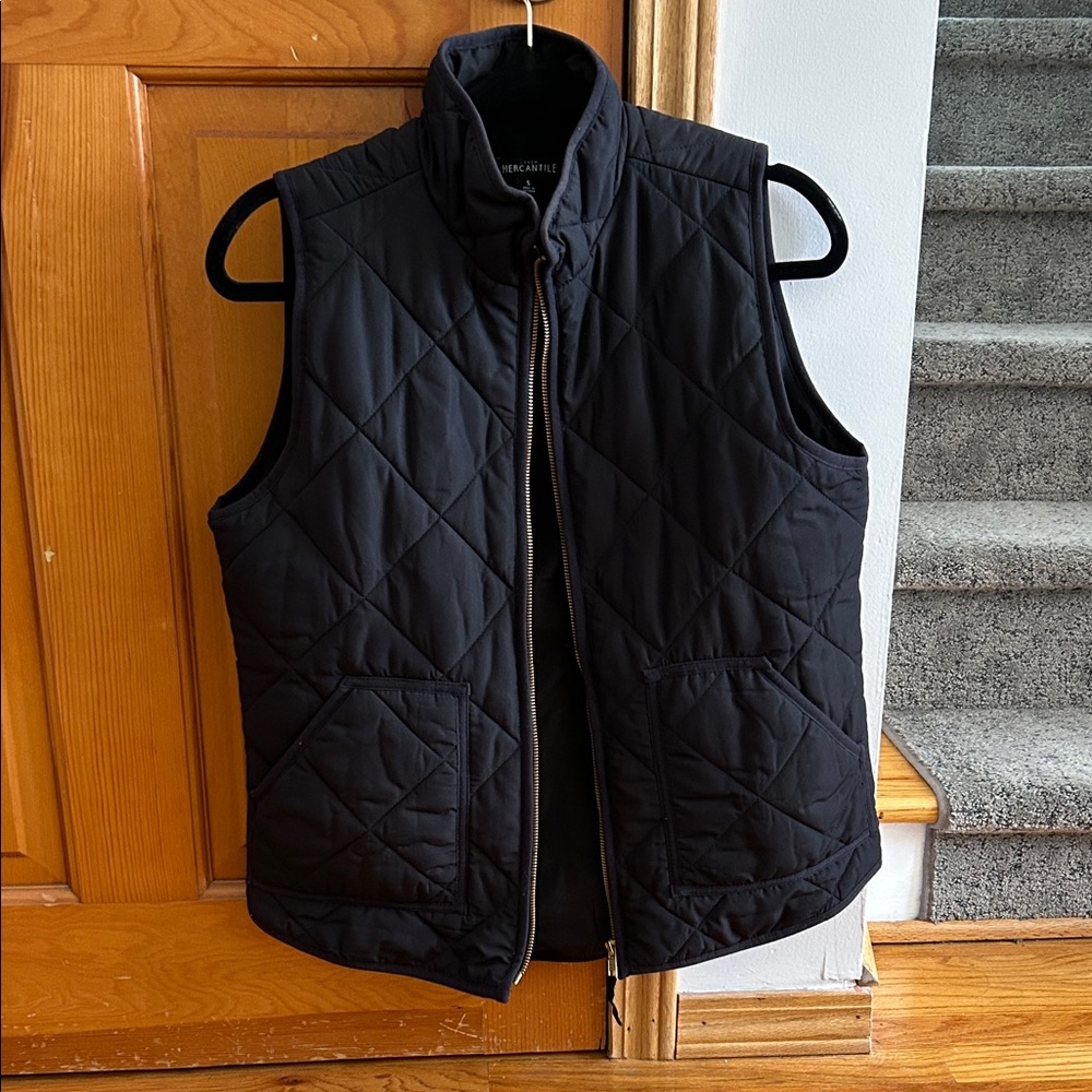 J. Crew Factory Quilted Black Women's Vest
